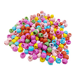 Mini Haar Pony Regenbogen Perlen Clip, kleine Plastikhaarkrallen für Mädchen, Mischfarbe, 11.5x8.5x10.5 mm
