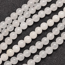 Chapelets de perles en jade de Malaisie naturelle, ronde, 6mm, Trou: 0.8mm, Environ 64 pcs/chapelet, 15 pouce