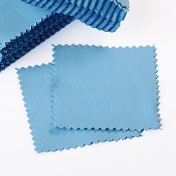 Ткань для полировки из замши, ткань для чистки ювелирных изделий, чистящее средство для стерлингового серебра, Небесно-голубой, 78.5x78.5x0.2 мм