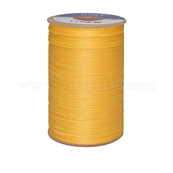 Cordón de poliéster encerado, 6 capa, oro, 0.55mm, alrededor de 38.27 yarda (35 m) / rollo