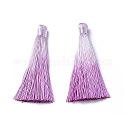 Полиэстер кисточка большие подвесные украшения, фиолетовые, 80~85x8~20 мм