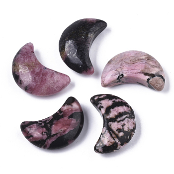 Moon Shape Nature Rhodonite Healing Crystal Pocket Palm Stones G-T132-001F
