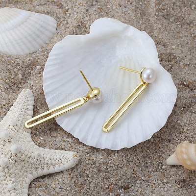 Orecchini A Perno Ovali Gialli In Argento Sterling Con Design