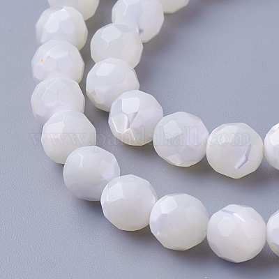 Chapelets de perles de coquillage&nbsp;SSHEL-E571-38-8mm-1
