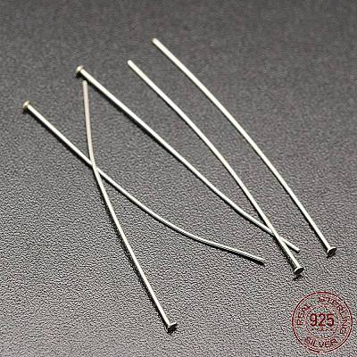 925 Sterling Silver Head Pin, Long Flat Head Pins, Silver Headpins