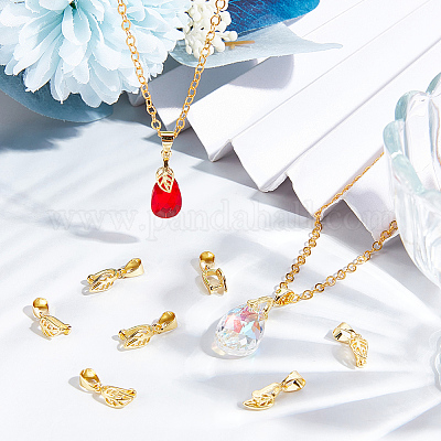 Wholesale Beebeecraft 1 Box 18Pcs Bail Clasp 18K Gold Plated Tree