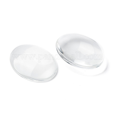 Transparent oval Glas Cabochons&nbsp;GGLA-R022-40x30-1