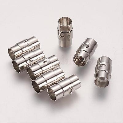 Wholesale Column Stainless Steel Locking Tube Magnetic Bracelet Necklace  Clasps 