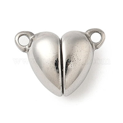 Lot De 12 Fermoirs Magnétiques Pour Bijoux - Or Et Argent, Formes Cœur, Fleur, Rond, Cylindre