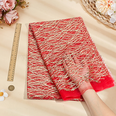 Polyester-Paillettenstoff&nbsp;DIY-WH0683-51C-1