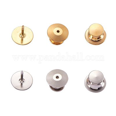 30 Pieces Metal Pin Backs Locking Pin Keepers Locking Clasp
