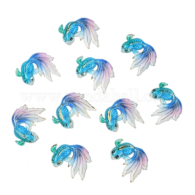 Ywmsfl Ciondolo colorato a forma di stella a forma di pesce con perline, fatto a mano, in acrilico robusto, accessorio alla moda per un look alla moda per