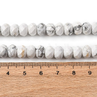 Natürliche Howlith Perlen Stränge&nbsp;G-B179-A04-6x8mm-1
