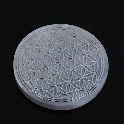 Sottobicchiere in selenite naturale&nbsp;PW-WG6D7A3-07-1
