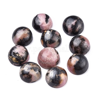 Natürliche Rhodonit-Cabochons&nbsp;G-P393-R68-10MM-1