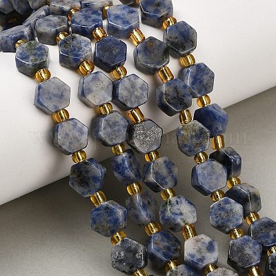 Natürliche blaue Fleck Jaspis Perlen Stränge&nbsp;G-F833-B16-01-1