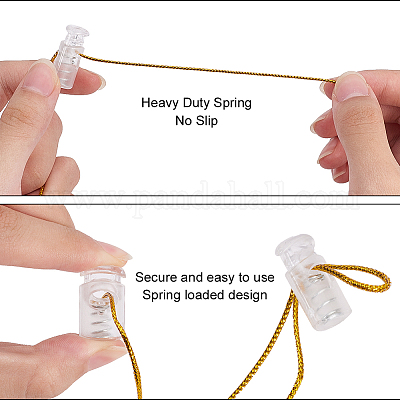 Heavy Duty Cord Locks - Single Hole Drawstring Stopper Fastener for No Tie  Shoelaces and More Black