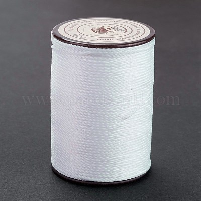 Wholesale White Round Polyester Drawstring Cord Silver Round Metal Tip