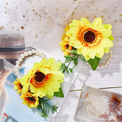 Artificial Sunflower, Golden Yellow Faux Sunflowers