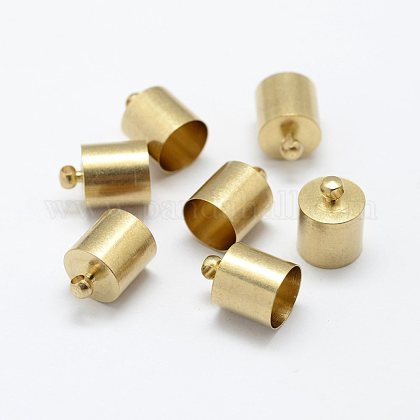 真鍮製コードエンドパーツ エンドキャップ ニッケルフリー コラム メッキなし 13 5x10mm 穴 2mm 10mm内径の通販 Jp Pandahall Com