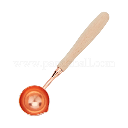 Brass Wax Sticks Melting Spoon AJEW-I043-01RG-02-1