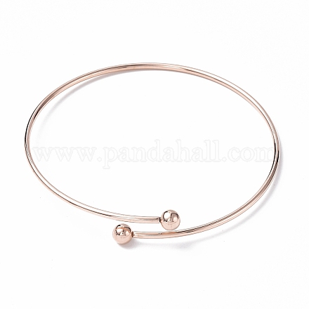Placage ionique (ip) réglable 304 fabrication de bracelet de manchette en fil d'acier inoxydable MAK-F286-02RG-1