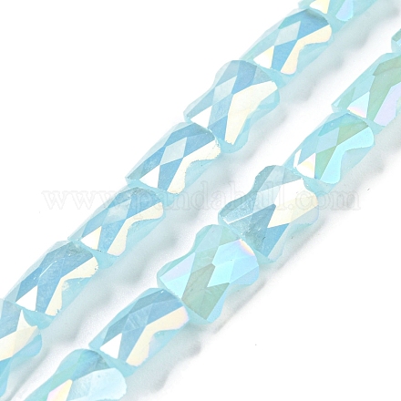 Brins de perles de verre à plaque de couleur ab EGLA-P051-06B-C02-1