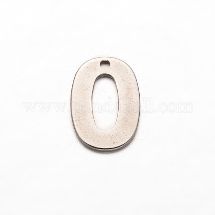 Number 201 Stainless Steel Charms STAS-N082-04A-1