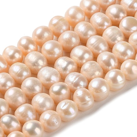 Fili di perle di perle d'acqua dolce coltivate naturali PEAR-E018-23-1