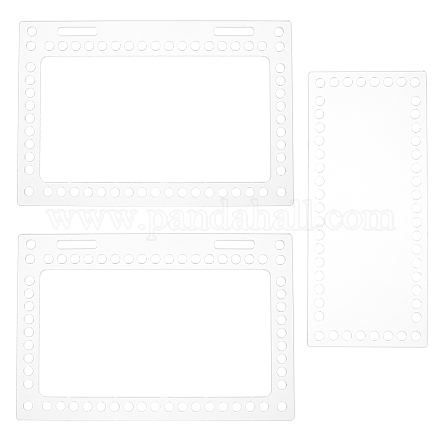 Chgcraft 3pcs / セットアクリルバスケットボトム7×5×0.2インチ長方形ボトムバッグアクリルベースdiyバスケット織り用品クラフトクリエーション家の装飾  透明 DIY-WH0166-57-1