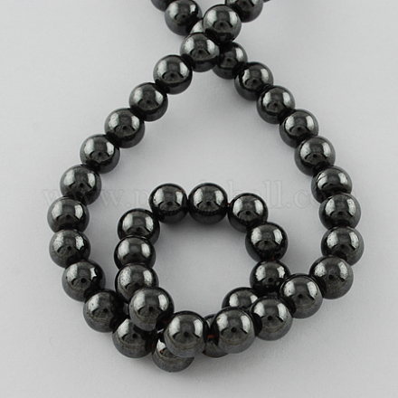 Chapelets de perles en hématite synthétique magnétique G-Q893-4mm-1