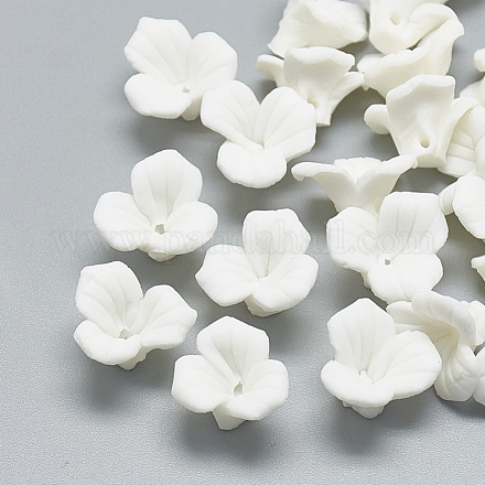 Handmade Porcelain Flower Beads PORC-N001-07-1