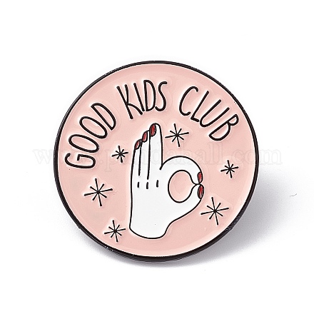 Spilla smaltata word good kids club JEWB-A005-03-03-1