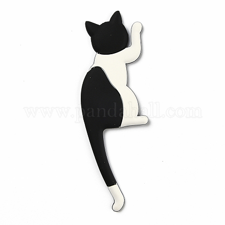 Lindo multifunción forma de gato acrílico magnético refrigerador pegatina imanes de nevera gancho para colgar AJEW-B002-01G-1