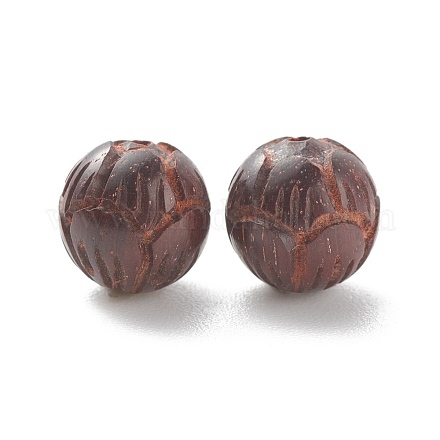Perles de padouk africain WOOD-E012-01C-1