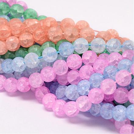 Chapelets de perles en quartz craquelé synthétique CCG-K002-10mm-M-1