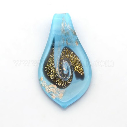 1Box Handmade Dichroic Glass Big teardrop DICH-X033-02-1