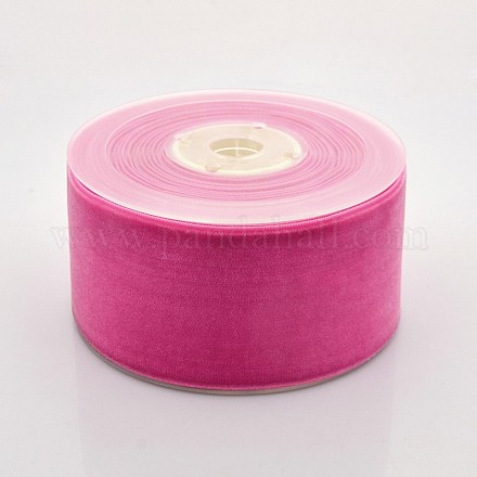 Ruban de velours en polyester pour emballage de cadeaux et décoration de festival SRIB-M001-50mm-156-1
