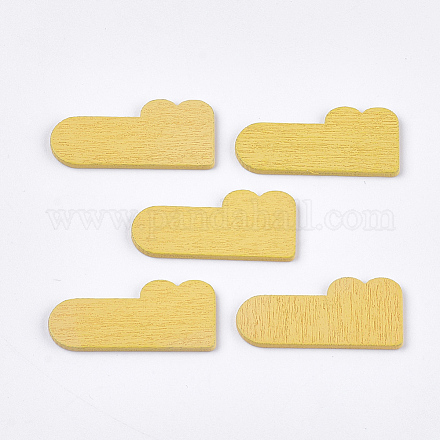 Расписные тополя деревянные кабошоны WOOD-T021-28A-1
