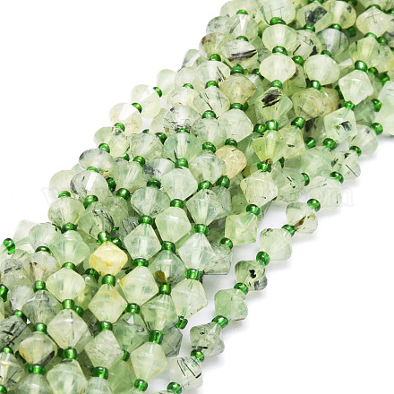 Chapelets de perles en préhnite naturelle G-E569-C01-1