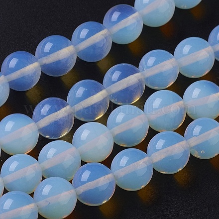 Chapelets de perles d'opalite G-D855-15-12mm-1