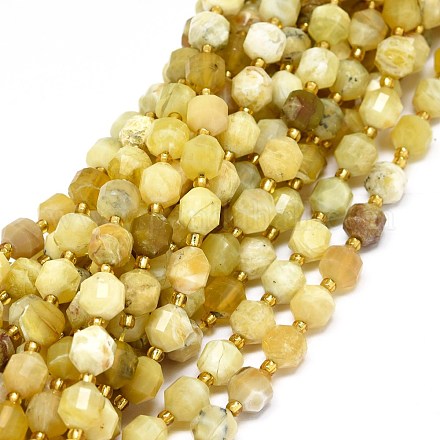 Chapelets de perles en opale jaune naturelle G-O201B-96-1