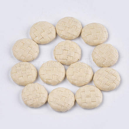 Handmade Straw Woven Cabochons WOVE-S119-05A-02-1