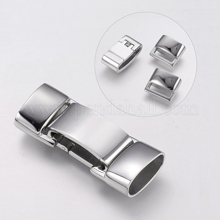 304 Stainless Steel Snap Lock Clasps STAS-P180-25P-1