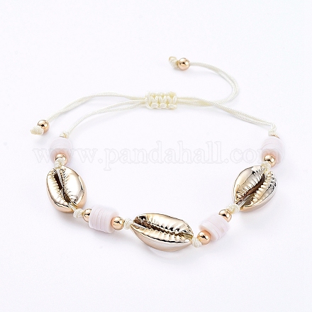 Bracelets de perles tressées en fil de nylon BJEW-JB05074-01-1