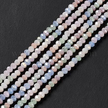 Chapelets de perles en verre électroplaqué EGLA-S192-001A-B14-1