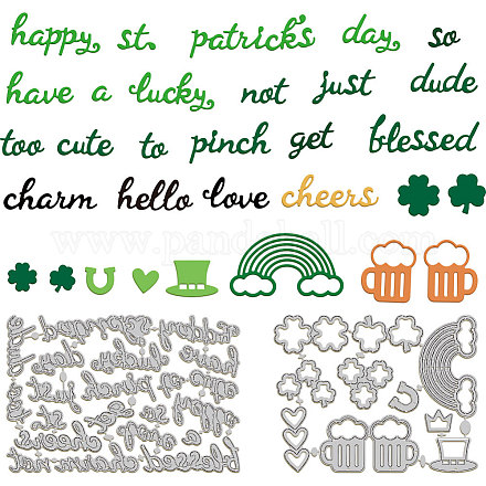 Saint Patrick's Day Stanzschablonen aus Kohlenstoffstahl DIY-WH0309-1611-1