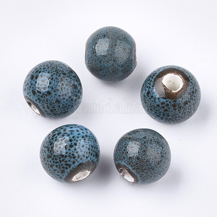 Abalorios de porcelana hechas a mano PORC-Q262-01C-1