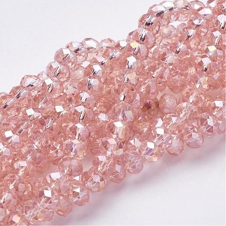 Electroplate Glass Beads Strands EGLA-D020-6x4mm-69-1