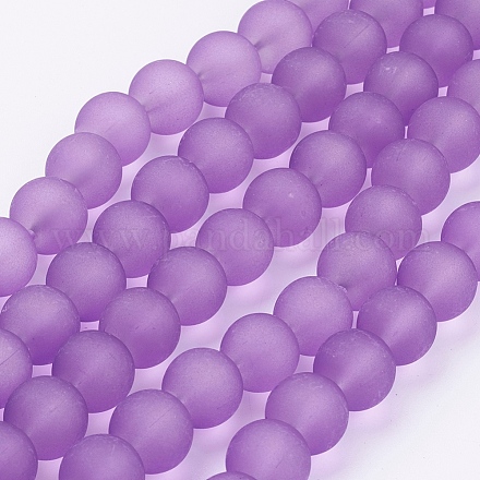 Chapelets de perles en verre transparent X-GLAA-S031-10mm-32-1